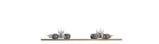 Bemo 2010600 - H0e - GFM Rollbockpaar Fertigmodell grau